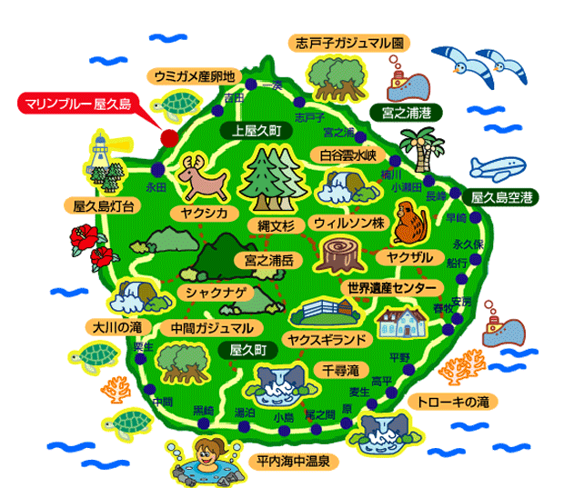 屋久島の地図