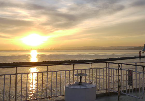 瀬戸内海の景夕陽