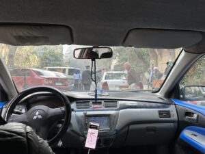 Uberの車内から見るカイロ市街