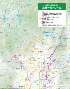 京都1周トレイルのマップ
