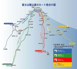 登山ルート色分け図