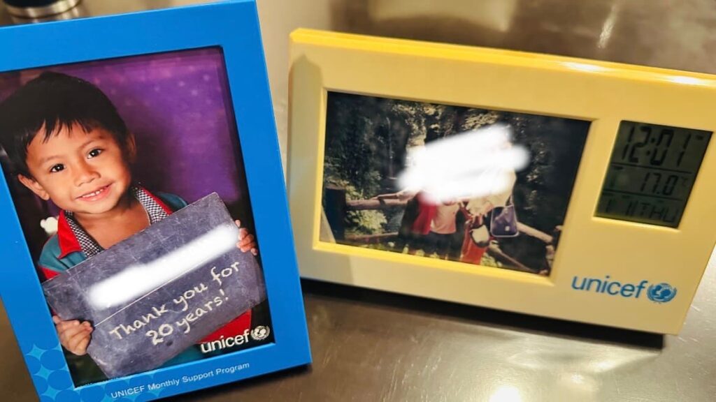 時計・温度計付きフォトフレーム